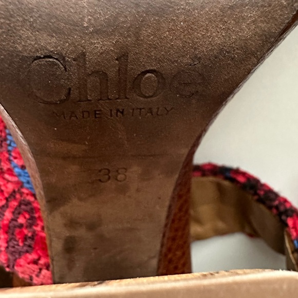SOLD Chloé Tapestry Platform Mules - Picture 10 of 11